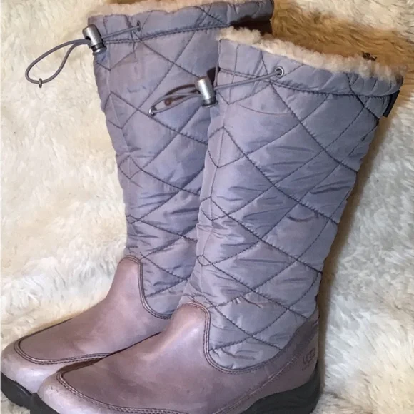 Ugg leather/quilted zip up boots 8 - Picture 5 of 10